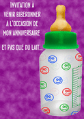 Invitation humoristique &agrave; f&ecirc;ter mon anniv